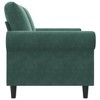 vidaXL Velvet 2-Seater Sofa - Comfortable Padded Seats - Dark Green - Modern Design - Stable Metal Frame - 4 of 4