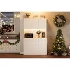 71" Kitchen Pantry Storage Cabinet with LED Light & Outlet, Kitchen Hutch with Microwave Shelf ,  Drawer & Adjustable Shelf, for Dining Room - 2 of 4