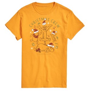 Men's - Winnie the Pooh - Tigger, Pooh, Eeyore, & Piglet Christmas Crew Short Sleeve Graphic T-Shirt - 1 of 4