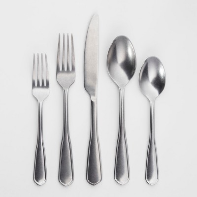 Kellen 20pc Silverware Set Rumble Finish - Threshold™