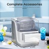 ZAFRO Ice Makers Countertop,33lbs Per Day, 24 Ice Cubes/Cycle in 6 Mins,Clear Ice Cube Maker with Scoop & Basket,2 Ice Sizes,for Home(Silver) - 4 of 4