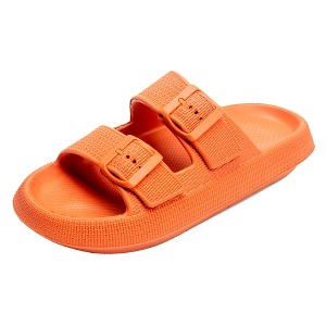 Womens Slip-on Sandals – Casual, Cute & Comfortable Slippers for Summer – Use Indoor or Outdoor adjustable buckle straps - 1 of 4