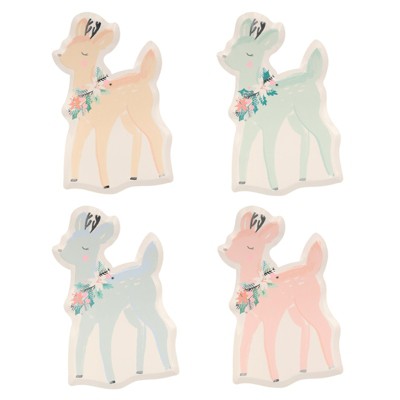 Meri Meri Pastel Deer Plates (Pack of 8 in 4 designs)