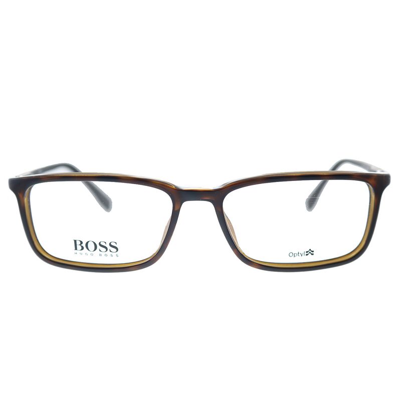 Hugo Boss BOSS 0963 086 Unisex Rectangle Eyeglasses Dark Havana 55mm, 2 of 4
