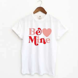 Simply Sage Market Women's Be Mine Heart Bold Short Sleeve Garment Dyed Tee - 1 of 4