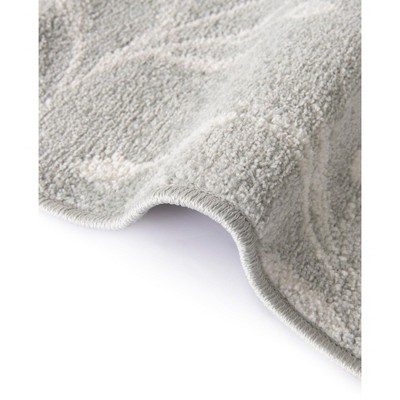 Gray Floral Synthetic Runner Rug for Kids
