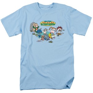 Wild Thornberrys Eliza, Darwin, Donny And Debbie Adult T-Shirt Light Blue - 1 of 4