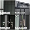 CLIHOME 10x8Ft Outdoor Metal Storage Shed,Patio Galvanized Steel Outdoor Storage Cabinet with Lock - 4 of 4