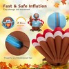 Costway 5 FT Inflatable Thanksgiving Turkey Football Player holding Rugby w/Lights - 4 of 4