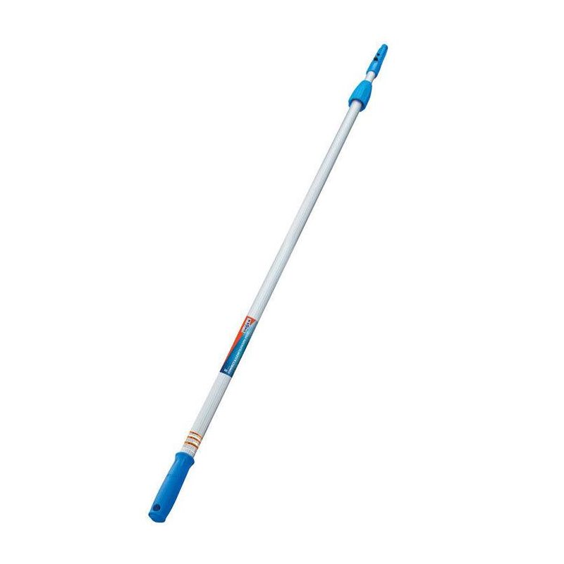 Unger Connect & Clean Telescoping 4-8 ft. L X 1 in. D Aluminum Extension Pole Silver/Blue, 2 of 6