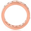 Pompeii3 2 ct Diamond Eternity Ring 14k Rose Gold Channel Set Womens Round Wedding Band - 2 of 3