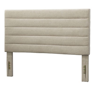 Queen Raquel Channel Upholstered Headboard Cream - Lifestorey