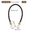 Unique Bargains PU Braided Soft Waterproof Women's Handbag Leather Purse Strap 2 Pcs - 2 of 4