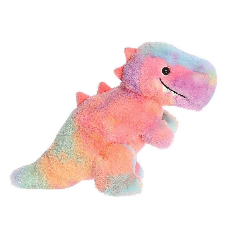 Aurora Medium Watercolor Dinos Tropicolor T-Rex Dinos & Dragons Ferocious Stuffed Animal Pink 12", 3 of 5