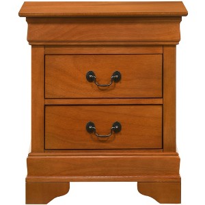 Passion Furniture Louis Philippe 2-Drawer Nightstand (24 in. H X 21 in. W X 16 in. D) - 1 of 4