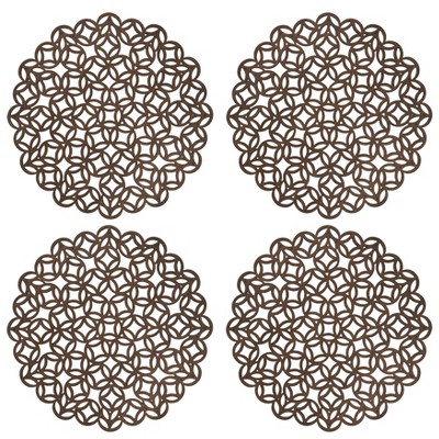 4pk Wood Laser Cut Tablemats - Saro Lifestyle