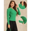 INSPIRE CHIC Women's Turndown Collar V Neck Sweater Top - image 2 of 4