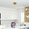 Livex Lighting Bennington 3 - Light Flush Mount in  Natural Brass - 3 of 4