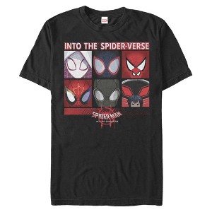 Men's Marvel Spider-Man: Into the Spider-Verse Mask Collage T-Shirt - 1 of 4