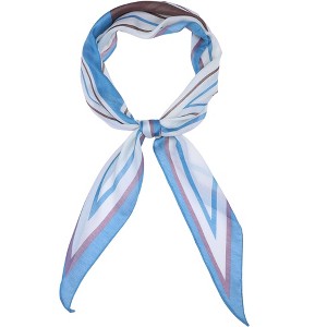 INSPIRE CHIC Women's Geometric Stripes Printed Fashion Gauze Neck Scarves 1Pc - 1 of 4