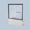 NicBex Shower Door 56"-60" W x 58" H Semi-Frameless Double Sliding Tub Door 1/4" (6mm) Thick SGCC Shower Screen for Bathroom, Hotel - 2 of 4