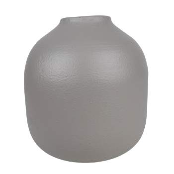 Textured Vase Gray Metal - Foreside Home & Garden