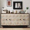 59.84" 4 Doors Vintage Sideboard ,Freestanding Sideboard Storage Cabinet Entryway Floor Cabinet - 3 of 4