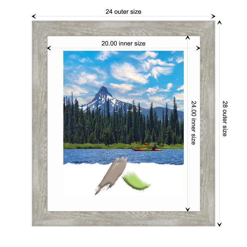 Amanti Art Dove Narrow Greywash Picture Frame, 4 of 9