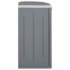 vidaXL Trash Bin with 2 Doors Gray 25.6"x17.7"x34.6" PP - 3 of 4