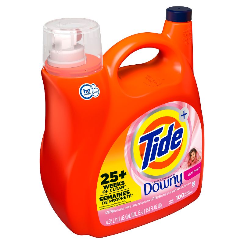 Tide Plus Downy High Efficiency Liquid Laundry Detergent - April Fresh, 4 of 11