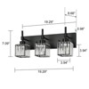 LLHZSY Modern Dimmable Crystal Bathroom Light Fixtures Over Mirror Glam Vanity Lights - 3/4/5 Light - Black+Gold/Chrome/Black/Gold - 3 of 4