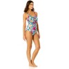 Anne Cole Women's Amalfi Floral Shirred Front V Neck One Piece Swimsuit - image 3 of 4