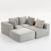 Corduroy Modular L-Shaped Sectional Sofa, Flexible Configuration - 2 of 4