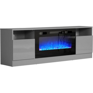 AMERLIFE TV Stand with Fireplace, LED Light Entertainment Center - 1 of 2