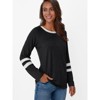 Women's Long Sleeve Color Block Tunic Tops Casual Loose Fit Crewneck Shirt Basic Tee  Fashion Fall Trendy Outfits - 3 of 4