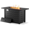 BDELITE Propane Fire Pit Table, 50,000 BTU with Lava rock and Rain Cover Suitable for Outside Patio Deck and Garden-43*22*25.2 Inch - 2 of 4
