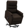 vidaXL Stand Up Chair Dark Brown 100% Polyester, Wood, Metal Standard - 2 of 4