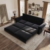 King Size Chesterfield Sofa, 3-in-1 Convertible Sofa Bed with Pull-Out Sleeper, Bed with Nailhead Trim and Rolled Arms-Baofuwish - 3 of 4