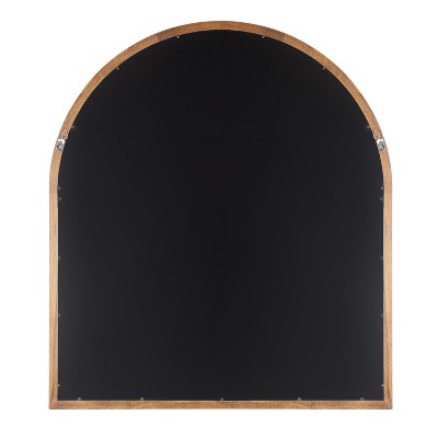 Rustic Brown Medium Wood Arch Wall Mirror