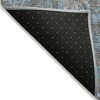 Blue Gray And Silver Floral Washable Indoor Outdoor Area Rug - 4 of 4