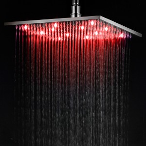 ALFI LED12S-BN Brushed Nickel 12Inch Square Multi Color LED Rain Shower Head - 1 of 4