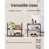 2-Tier Stackable Shoe Rack, 14.8 Inch Metal Shoe Organizer with 22 lb per Tier Capacity, Upright & Reversible for Entryway, Black - 2 of 4