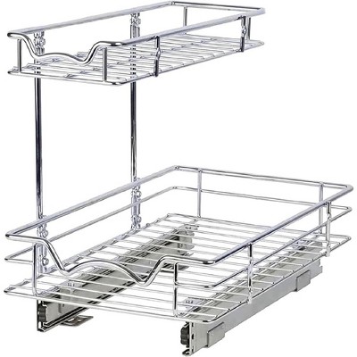 Image of Hold N' Storage - 2 Tiers Under the Sink Organizer and Storage Pull Out - 11 W x 18 D Inch