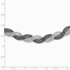 Black Bow Jewelry Two Tone Diamond Cut Braided Necklace in Sterling Silver, 18.5 Inch - image 3 of 4