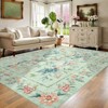 Washable Rugs for Bedroom Ultra-Soft Floral Peacock Floor Mat - 4 of 4