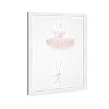13" x 19" Ballerina I Music and Dance Framed Wall Art Pink - Olivia's Easel: Modern Decor, Entertainment Theme, White Frame - 3 of 4