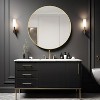 32 Inch Black Metal Framed Round Bathrrom Mirror for Wall. - 2 of 4