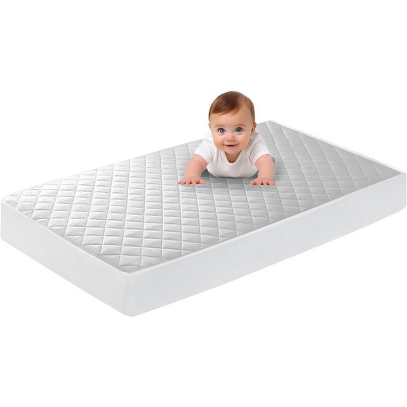 Continental Bedding 100% Cotton Toddler Mattress Pad, Polyester Fill, Standard Size Crib Size 28x52 Inch, 1 of 6