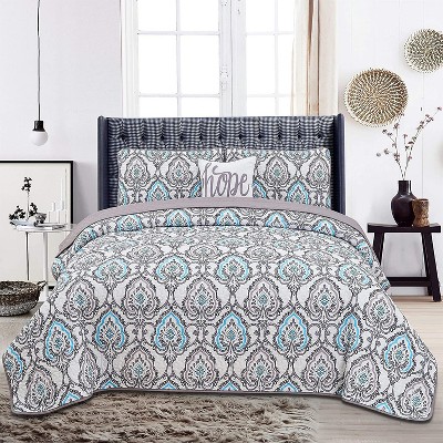 Quilt Set Reversible Down Alternative - Hannah Linen