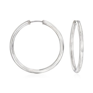 Ross-Simons Sterling Silver Medium Endless Hoop Earrings - 1 of 4